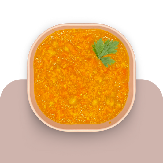 Geröstete Bundmöhrensuppe mit Kichererbsen